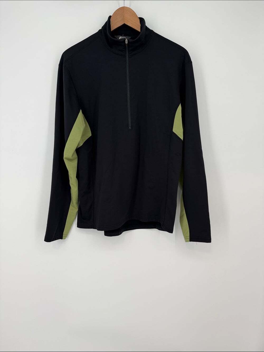 MEC Vintage Black/Green Half-Zip Pullover Men's Size Large